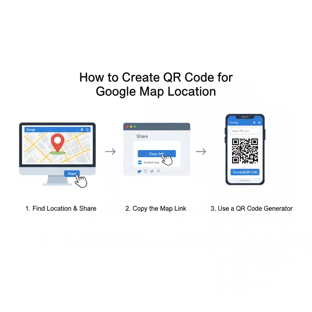 Create QR Code for Google Map Location