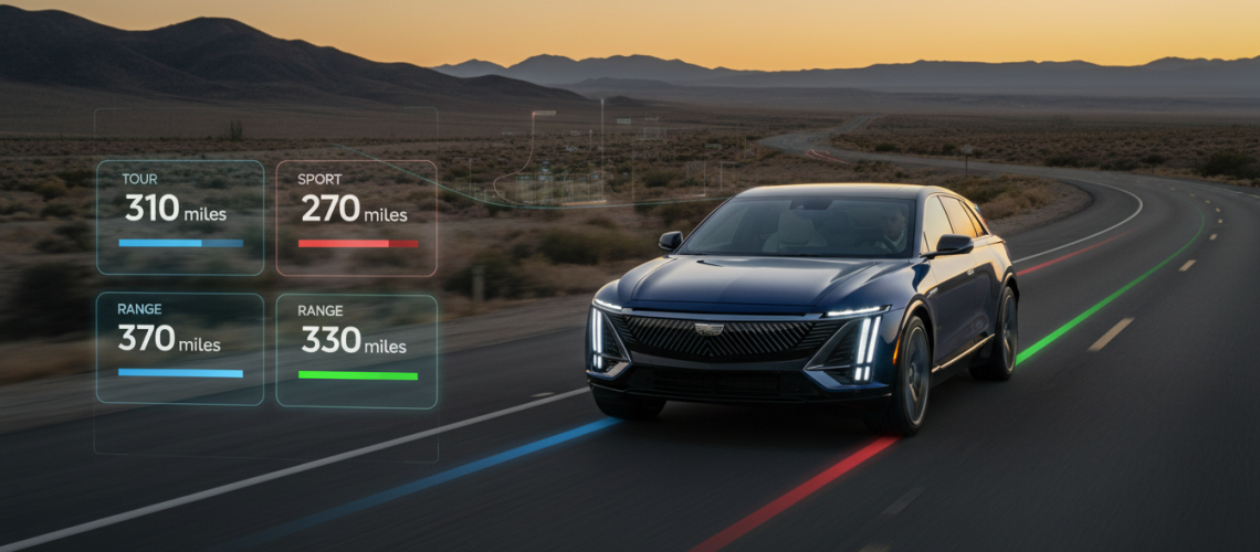 Do the Driving Modes in Cadillac Lyriq Offer Different Ranges or Battery Usages?